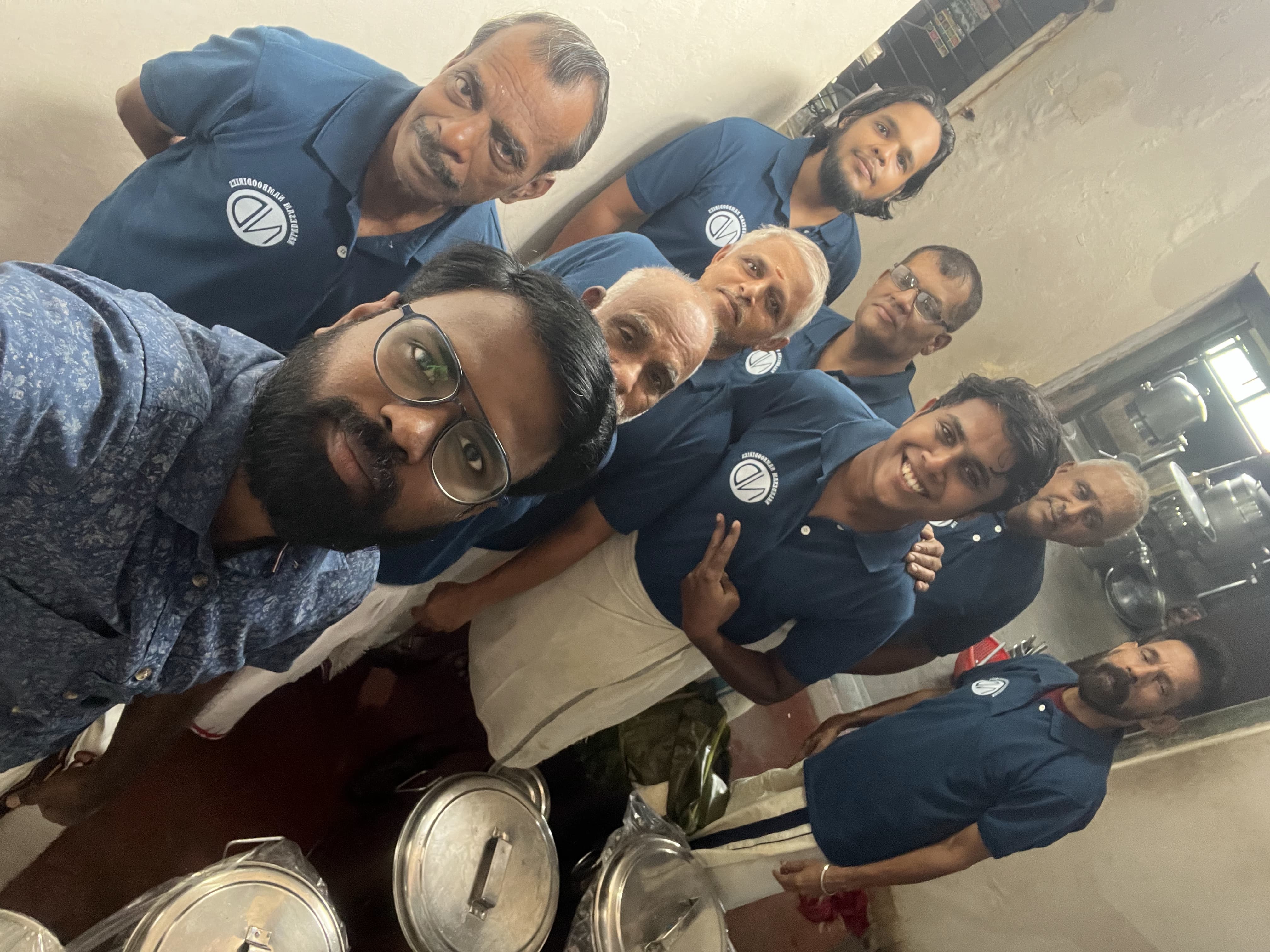 Naludesam service team gathered by catering vessels